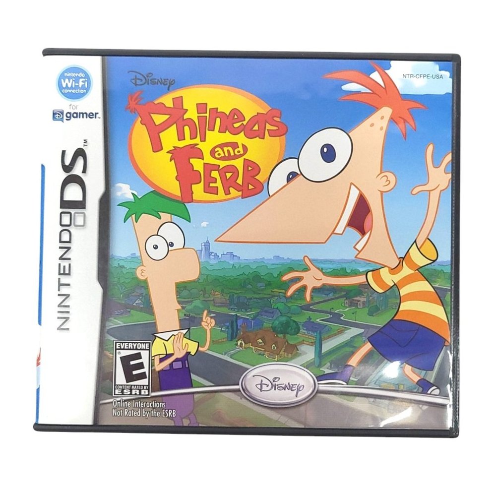 Nintendo DS Disney Phineas And Ferb Jewel Case Complete Manual Tested Works